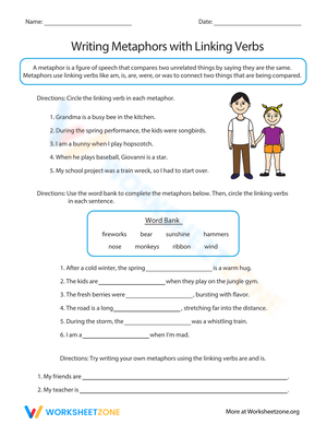 Writing Metaphors with Linking Verbs