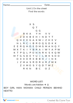 Unit 1 On the street