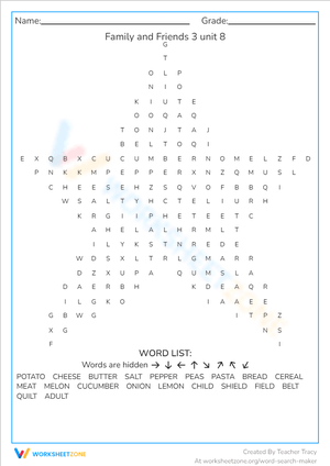 Family and Friends: Engaging Worksheet for Unit 8