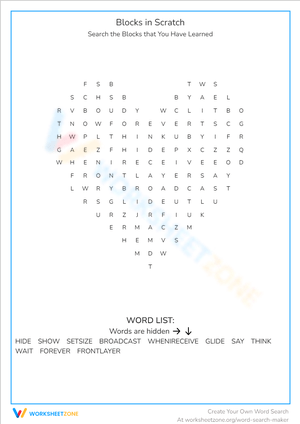 Learn with Scratch Blocks: A Coding Worksheet