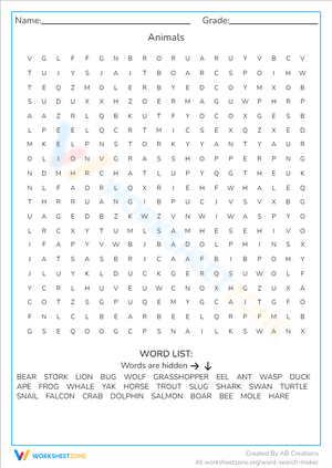 Explore the Animal Kingdom: A Fun Worksheet