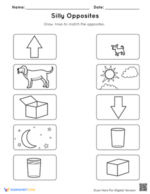 Silly Opposites: Vocabulary Worksheet