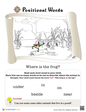Prepositions for Kids: Grammar Worksheet