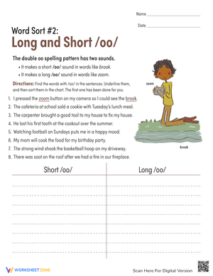 Circle and Sort Long and Short OO Sounds