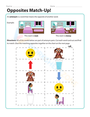 Opposites Match-Up: Vocabulary Building Game