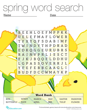 Spring Word Search