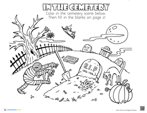 In The Cemetery: A Vocabulary Worksheet