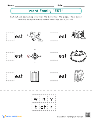 Word Family: Exploring the '-est' Family