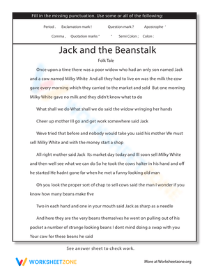 Practice Punctuation Skills Worksheet