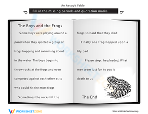 The Boys and The Frogs: Reading Comprehension