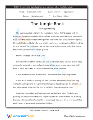Punctuation Practice Worksheet