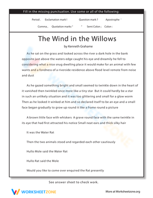 Advanced Punctuation Practice Worksheet