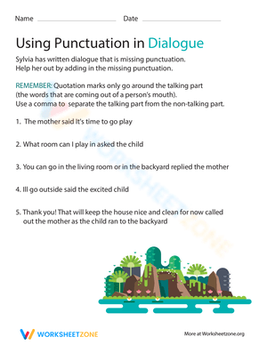 How to Punctuate Quotation Marks Worksheet