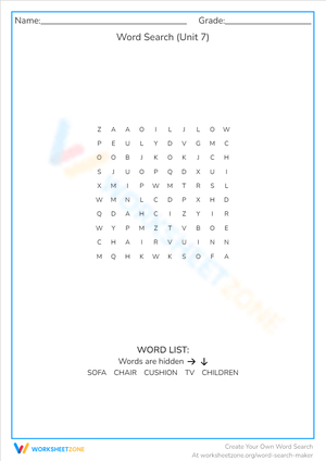 Word Search (Unit 7) 