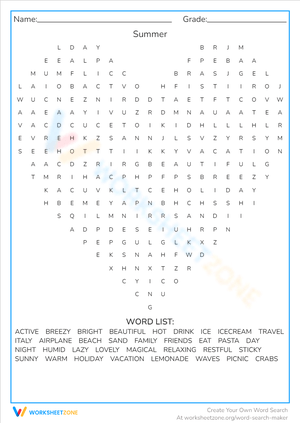 Celebrate Summer: An Engaging Seasonal Worksheet
