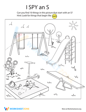 I Spy Letter S Worksheet