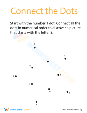 Connect the S Letter Worksheet