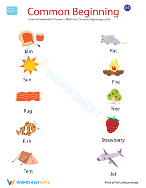 Common Beginning Sounds Worksheet
