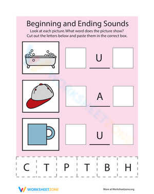Beginning & End Sounds Worksheet