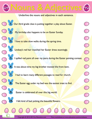 Easter Grammar Exercises