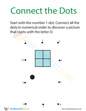 Connect the D Letter Worksheet