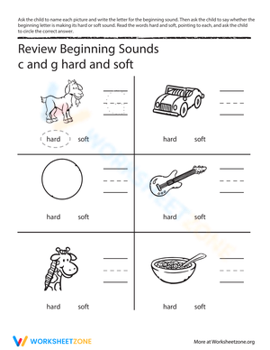 Review Letters C and G Worksheet