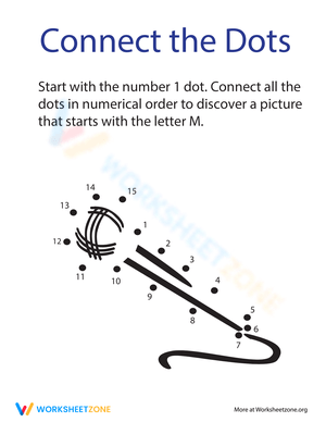Connect the M Letter Worksheet