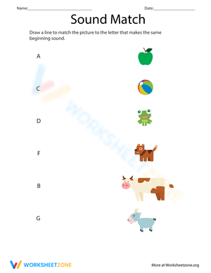 Sound Match Worksheet