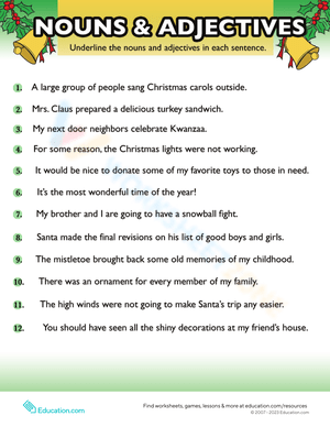 Practice Christmas Grammar with Cheer