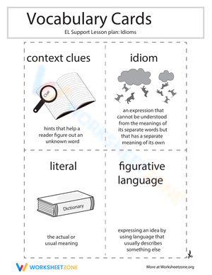 Vocabulary Cards: Idioms