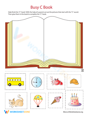 'C' Book Phonics Worksheet