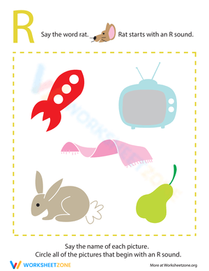 Letter Sounds 'R' Worksheet