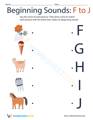 Beginning Sounds: Identifying F and J