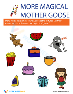 G Words Worksheet