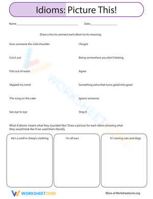 Idioms Picture This Worksheet