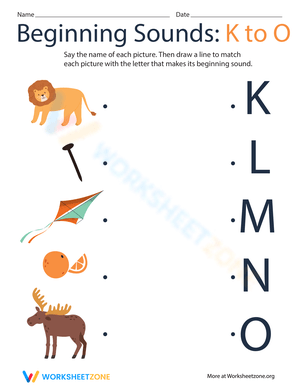 Beginning Sounds: Identifying K and O