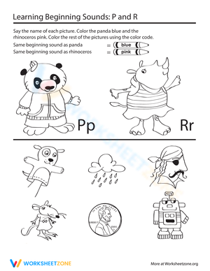 Beginning Sounds: P and R