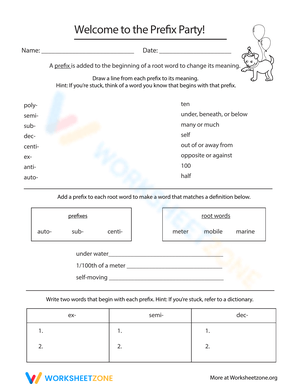 Prefix Party: Understanding Prefixes