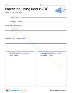 Root Words: Practice with 'voc'