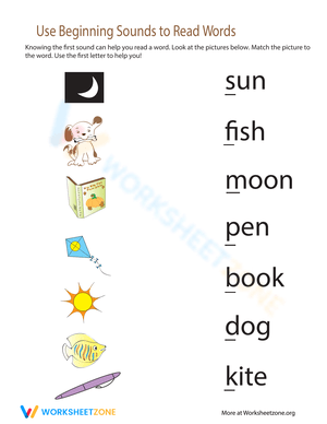 Beginning Sounds Picture Matching