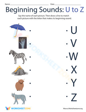 Beginning Sounds: U and Z