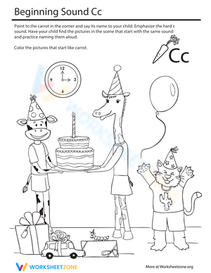 Coloring Beginning Sounds: Cat Edition