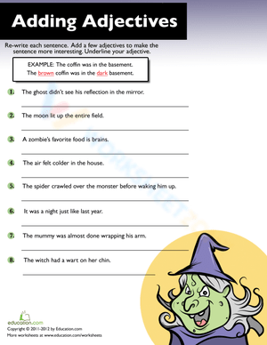 Describing Halloween with Adjectives