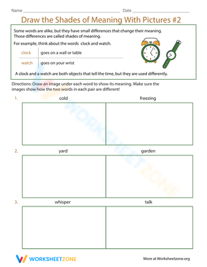 Drawing Shades of Meaning with Pictures