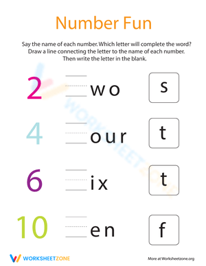 Fill the Blanks: Numbers for Kindergarten