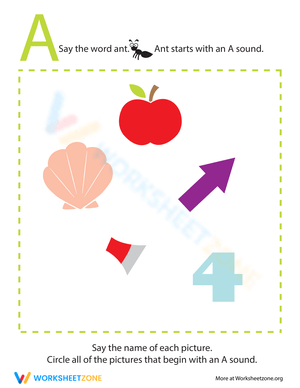 Letter Sounds A Worksheet for Pre-K