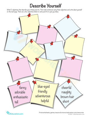 Adjectives to Describe Yourself