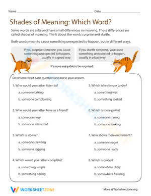 Shades of Meaning: Which Word Fits?