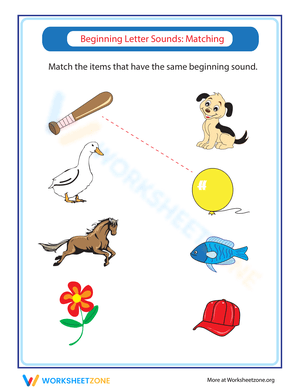 Beginning Sounds Match-Up
