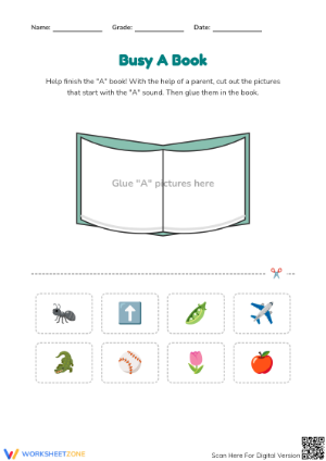 Letter A Beginning Sounds Worksheet | Essential Kindergarten
